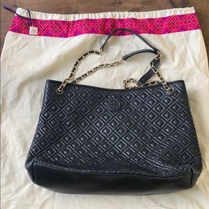 Tory Burch Black Quilted Handbag